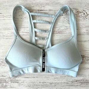 PINK VICTORIA’S SECRET Ultimate Push-Up Zip Front Sports Bra XS Baby Blue